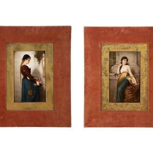 Appraisal: A Pair of Berlin K P M Porcelain Plaques th