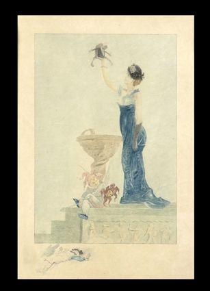 Appraisal: FELICIEN ROPS - UNTITLED Etching in colors x in signed