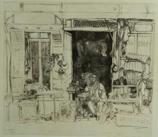 Appraisal: John W Winkler etching John W Winkler American - -