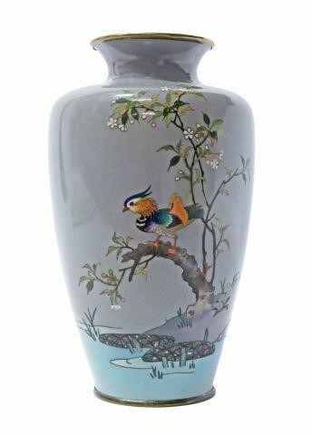 Appraisal: Japanese yusen and musen cloisonne enamel vase likely Meiji period