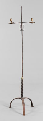 Appraisal: Wrought Iron Floor Lamp probably American late th early th