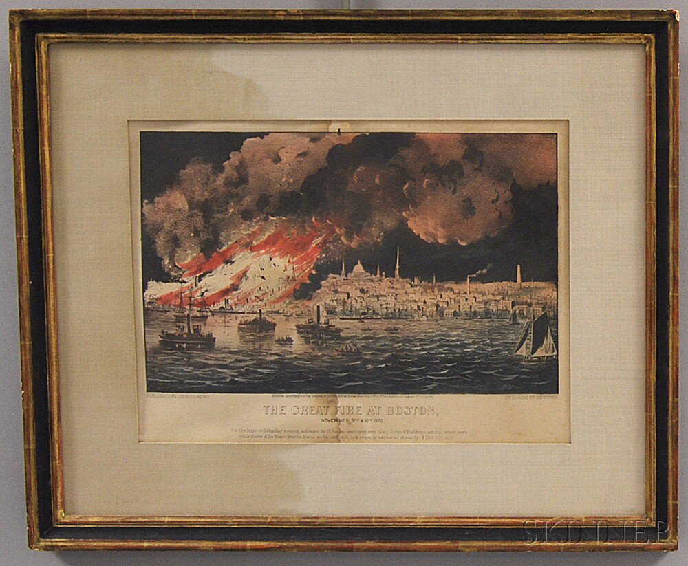 Appraisal: Currier Ives publishers American - The Great Fire at Boston