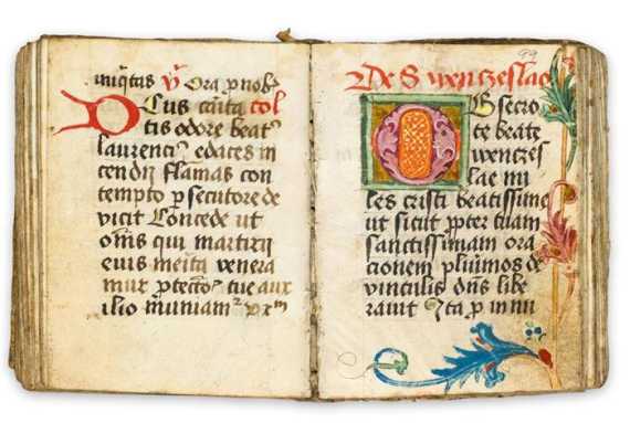 Appraisal: Canon's prayerbook with reflections Latin ms in parts on vellum