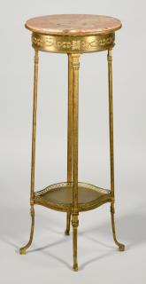 Appraisal: French Giltwood Pedestal or Plant Stand French giltwood pedestal or