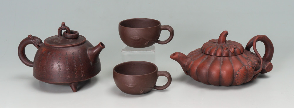 Appraisal: PIECE CHINESE YIXING POTTERY pieces total to include Teapot with