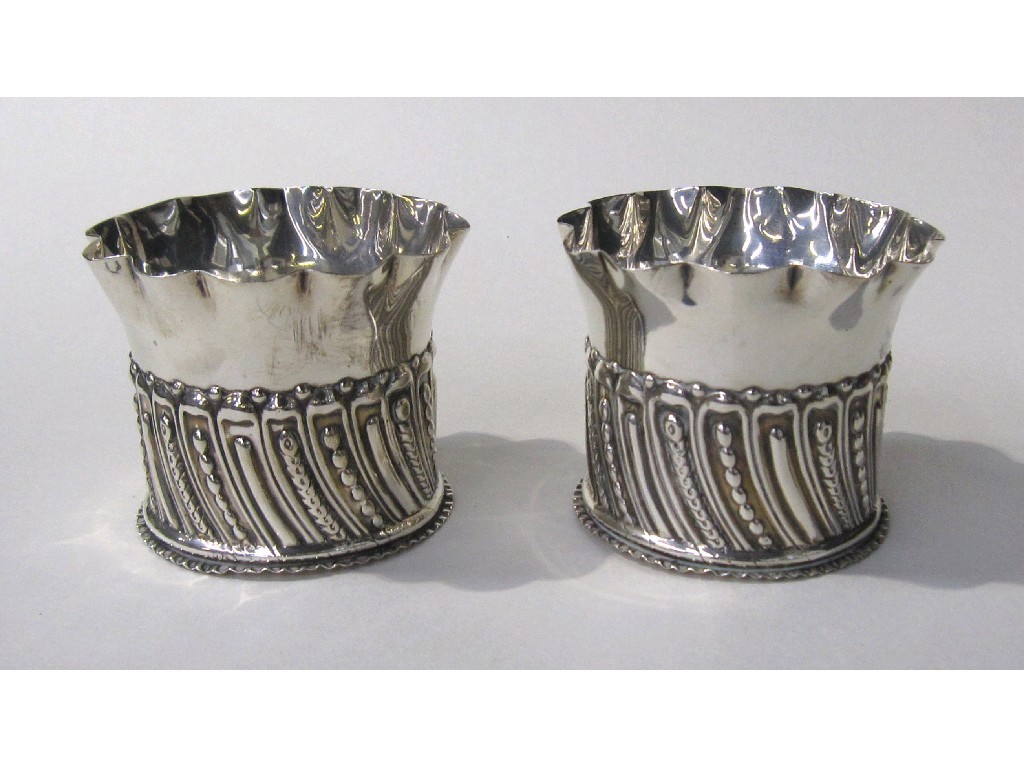 Appraisal: Pair of silver vases London