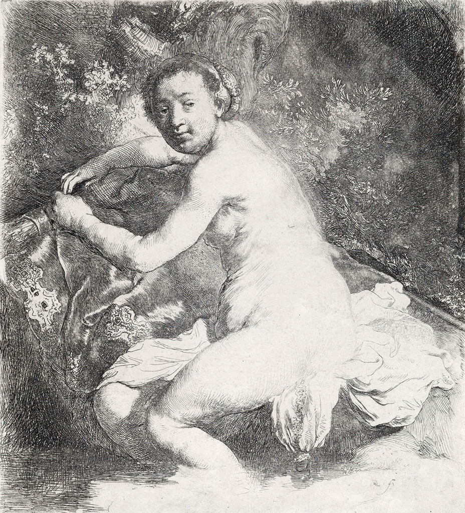 Appraisal: REMBRANDT VAN RIJN Diana at the Bath Etching circa x