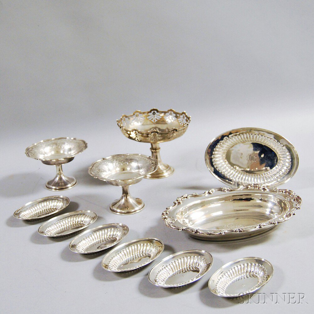 Appraisal: Eleven Pieces of Sterling Silver Tableware three compotes two matching