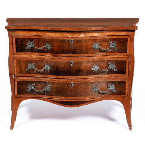 Appraisal: A George III mahogany and tulipwood commode in the manner