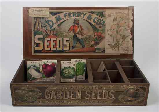 Appraisal: A Garden Seed Box Detroit Michigan Ferry Co early th