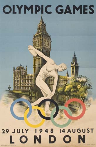 Appraisal: WALTER HERZ - OLYMPIC GAMES LONDON x inches McCorquodale Co