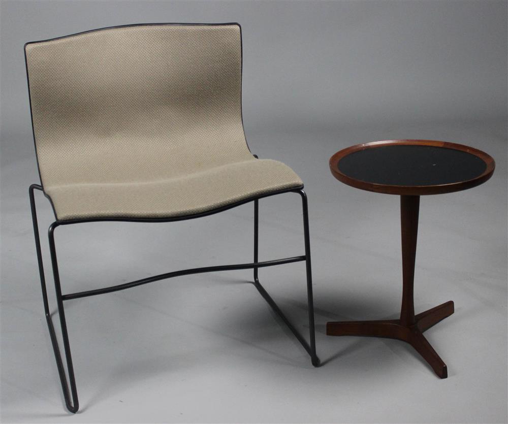 Appraisal: MID-CENTURY DANISH HANS ANDERSEN SIDE TABLE AND A VIGNELLI HANDKERCHIEF