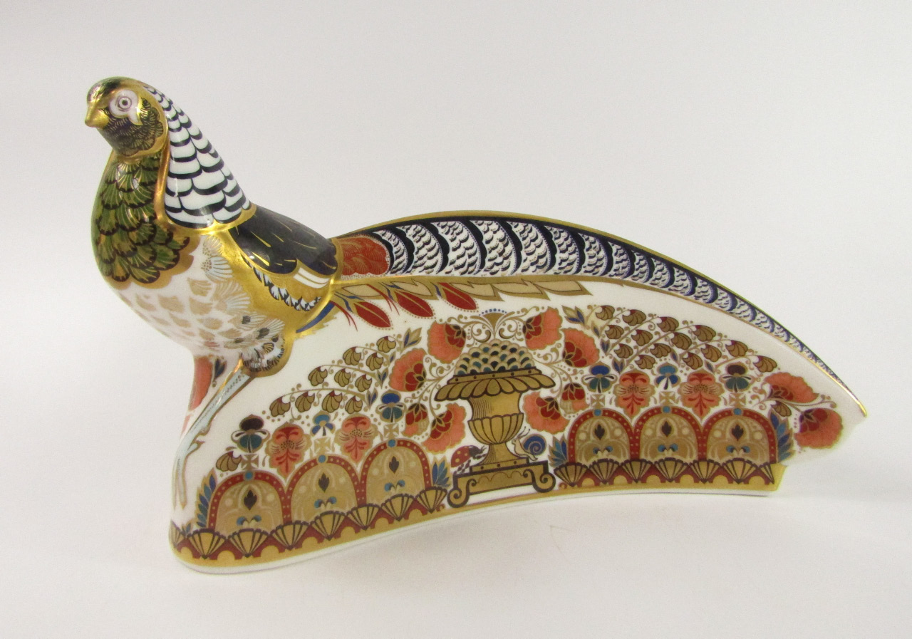 Appraisal: A Royal Crown Derby Imari paperweight modelled as the Lady