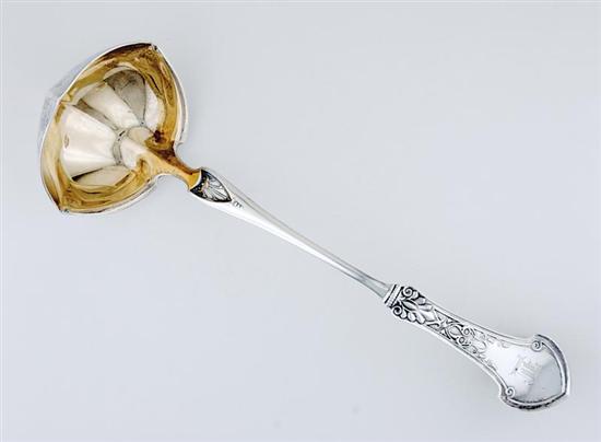 Appraisal: Gorham sterling punch ladle circa Corinthian pattern engraved and marked