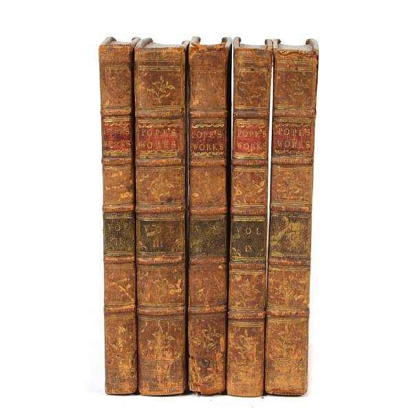 Appraisal: Pope Alexander Works London volumes vo Full brown calf gilt