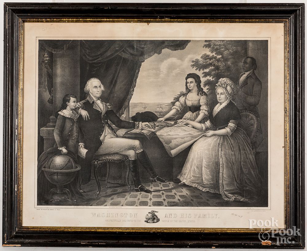 Appraisal: Lithograph of Washington and his Family Lithograph of Washington and