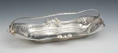 Appraisal: A Sterling Silver Bread Basket by Webster Company Of elongated