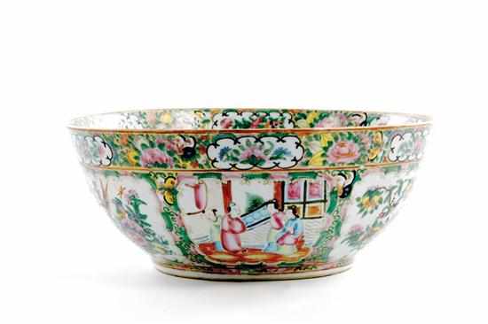 Appraisal: Chinese Export porcelain punch bowl mid th century Rose Medallion