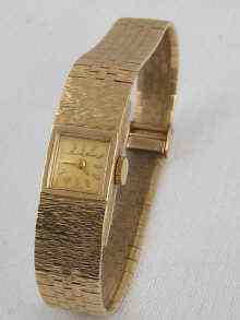 Appraisal: A ct gold lady's wrist watch by Bueche Girod on