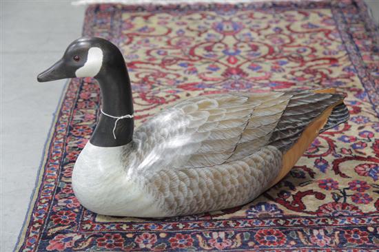 Appraisal: CONTEMPORARY CANADA GOOSE DECOY SIGNED Polychrome painted and carved wood