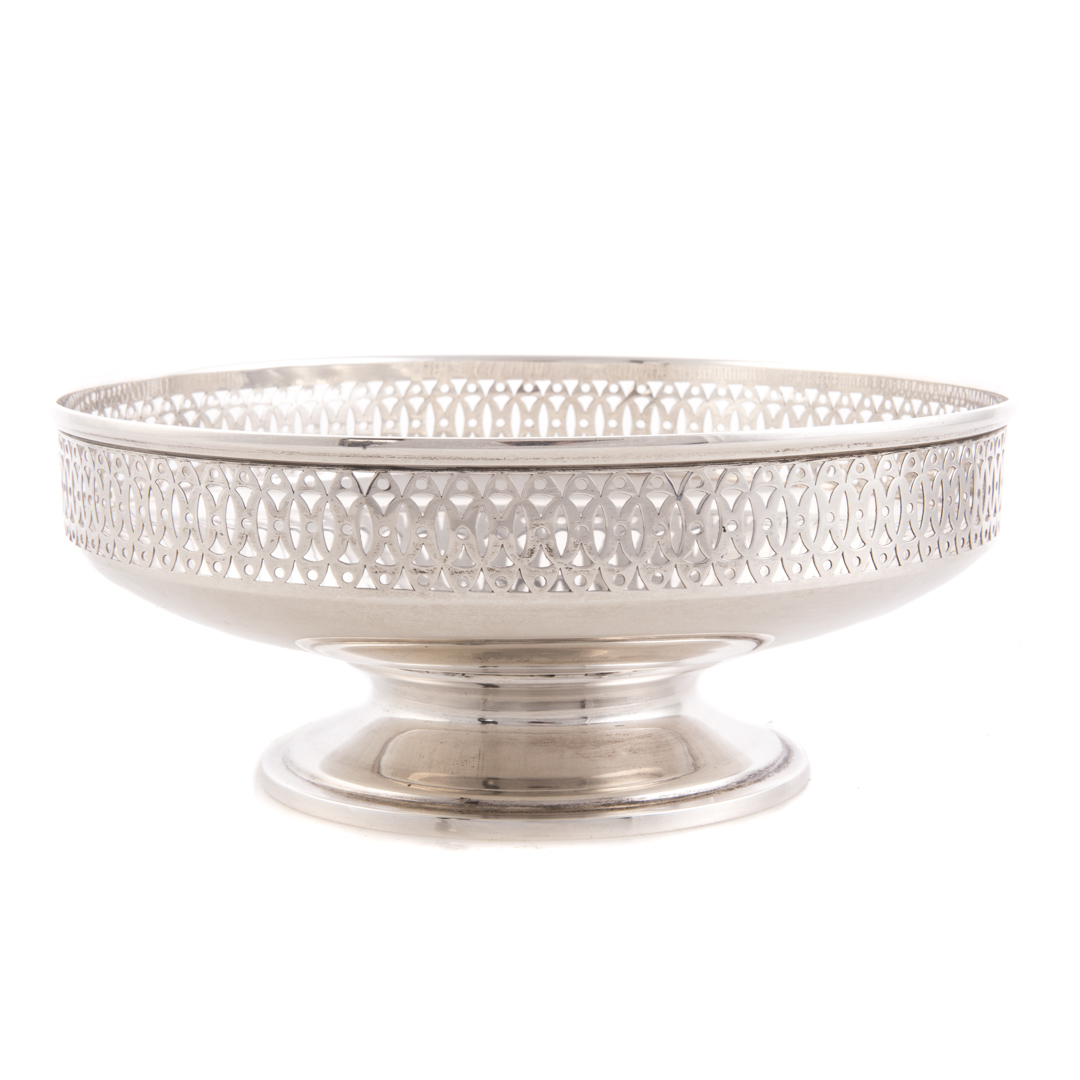 Appraisal: Alvin sterling silver center bowl with reticulated edge pattern B