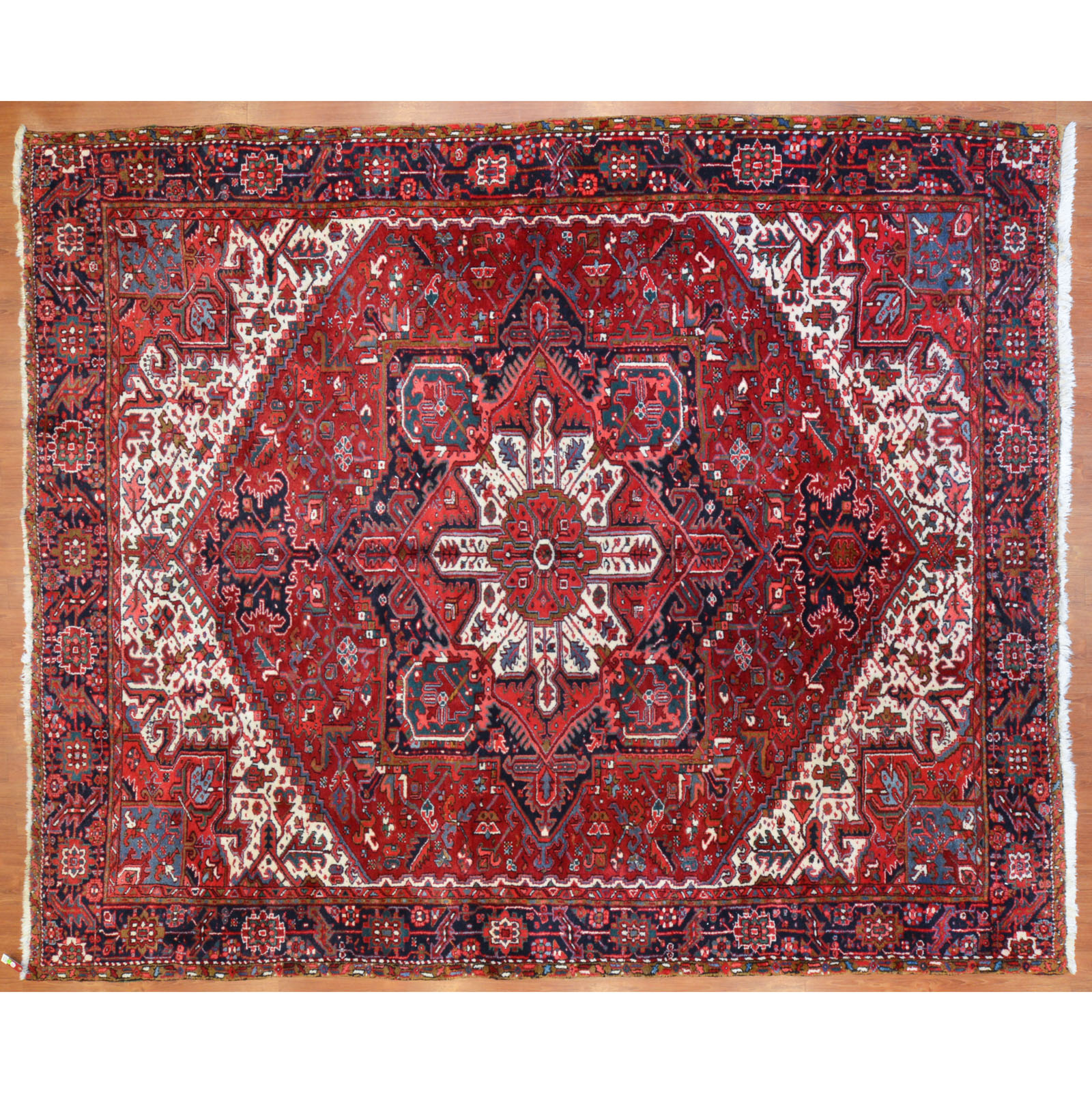 Appraisal: HERIZ CARPET PERSIA X Third quarter- th century hand-knotted wool