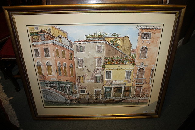 Appraisal: A large print of Venice cm x cm two studies