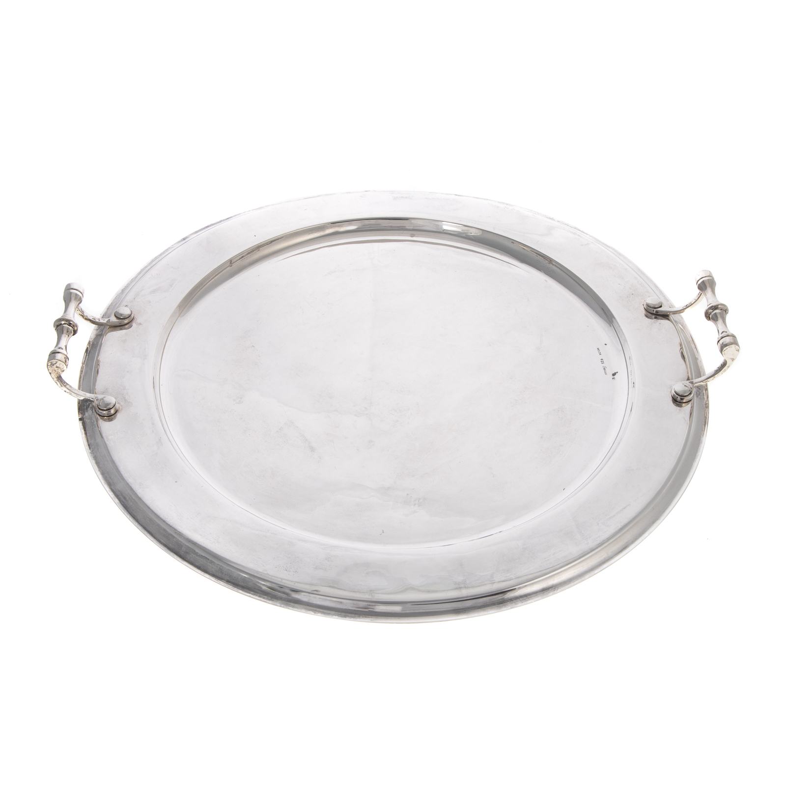 Appraisal: MELDA TURKISH STERLING SERVING TRAY Circular with shallow well with