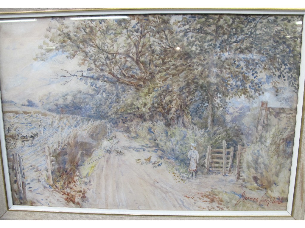 Appraisal: James Campbell watercolour of a country lane