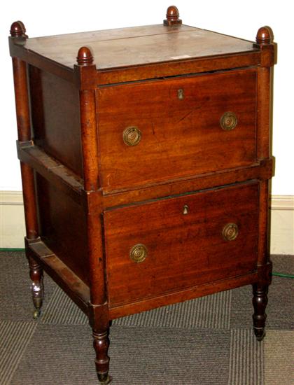 Appraisal: Small George III two drawer side cabinet