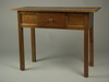 Appraisal: WORK TABLE - Continental pine single drawer work table beveled