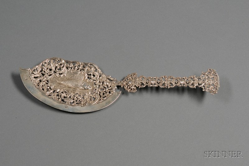 Appraisal: Dutch Silver Fish Slice late th early th century cast