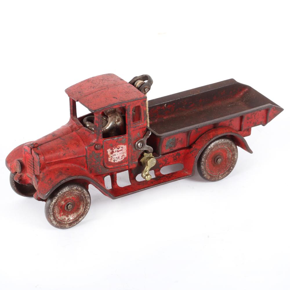 Appraisal: VINTAGE ARCADE INTERNATIONAL HARVESTER BABY RED DUMP TRUCKVintage Arcade International