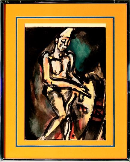 Appraisal: Georges Rouault French - The Clown Musician chromolithograph sight x