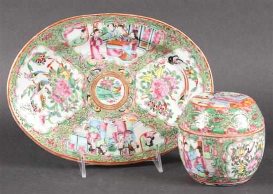 Appraisal: Chinese Export Rose Medallion porcelain tureen underplate and similar dresser