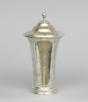 Appraisal: A Sterling Silver Vase With Cover by K Anderson Sweden