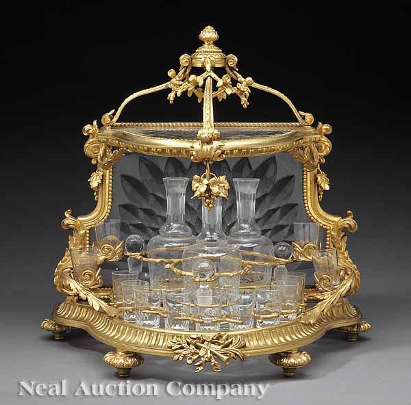 Appraisal: A Very Fine French Baccarat Crystal and Bronze Dor Cave