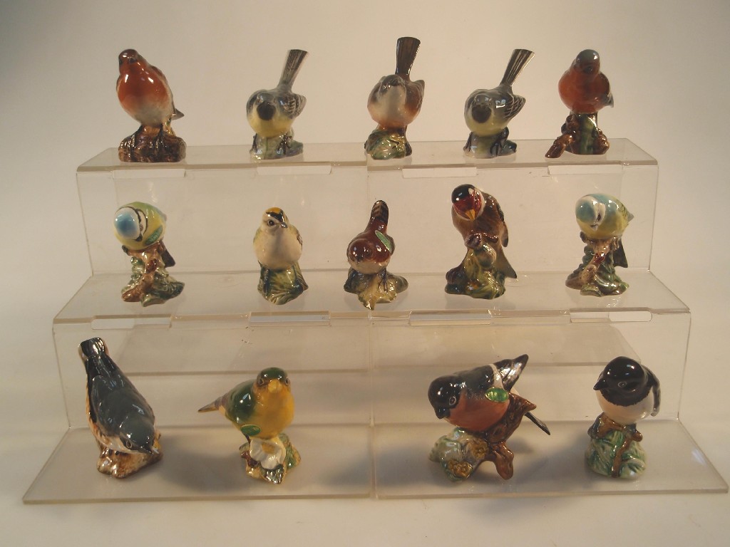 Appraisal: A collection of Beswick small birds grey wagtail blue tit