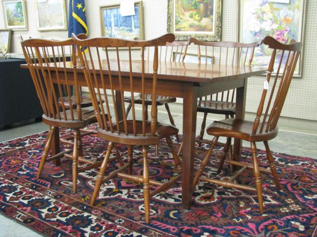 Appraisal: Wright Table Company Cherry Dining Room Group includes six Shaker