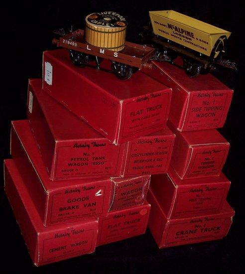 Appraisal: A quantity of Hornby O gauge rolling stock including Petrol