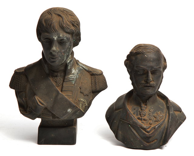 Appraisal: A LATE TH CENTURY BRONZE BUST OF LORD NELSON cm