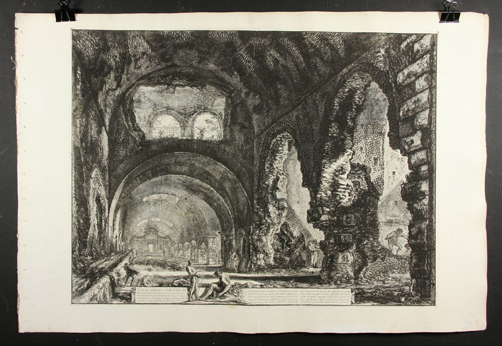 Appraisal: - Piranesi Venduta interna della Villa di Mecentate Etching Giovanni