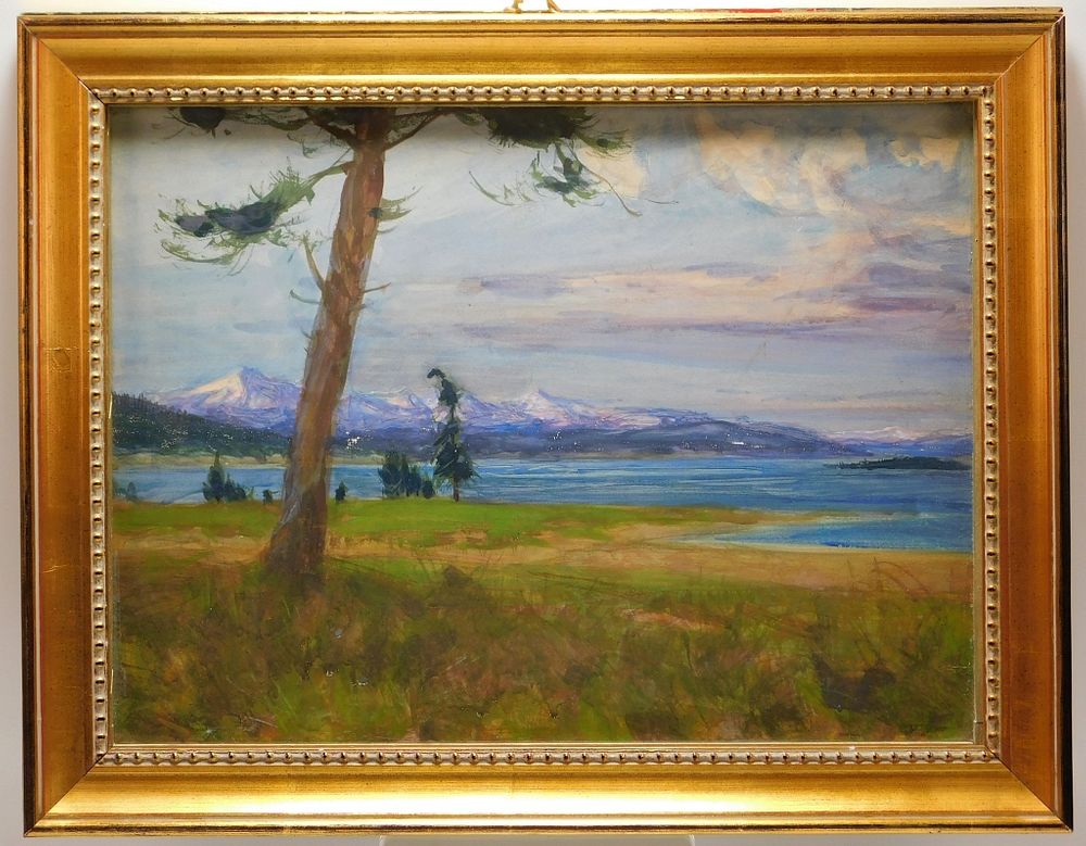 Appraisal: PC Charles Hoffbauer Landscape WC Paintings Charles Constantine Hoffbauer Massachusetts