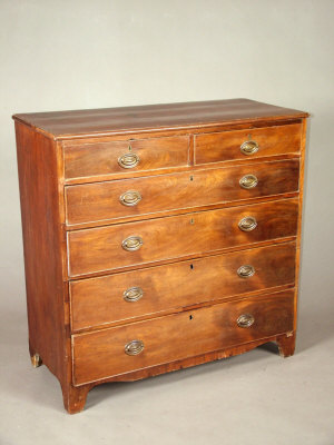 Appraisal: A mahogany chest th century of two short and four