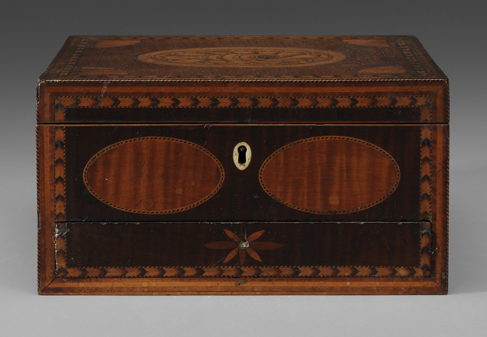 Appraisal: Fine Inlaid Federal Box British or American late th early