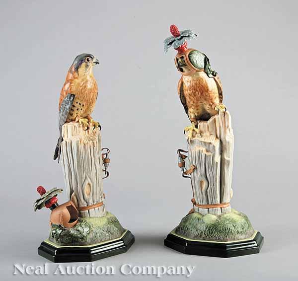 Appraisal: A Pair of Boehm Porcelain Kestrel Male and Female Figures