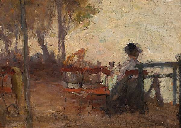 Appraisal: Joseph Raphael - Seated Women on a Veranda signed 'Raphael'