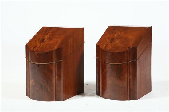 Appraisal: PAIR OF KNIFE BOXES English possibly American late th-early th