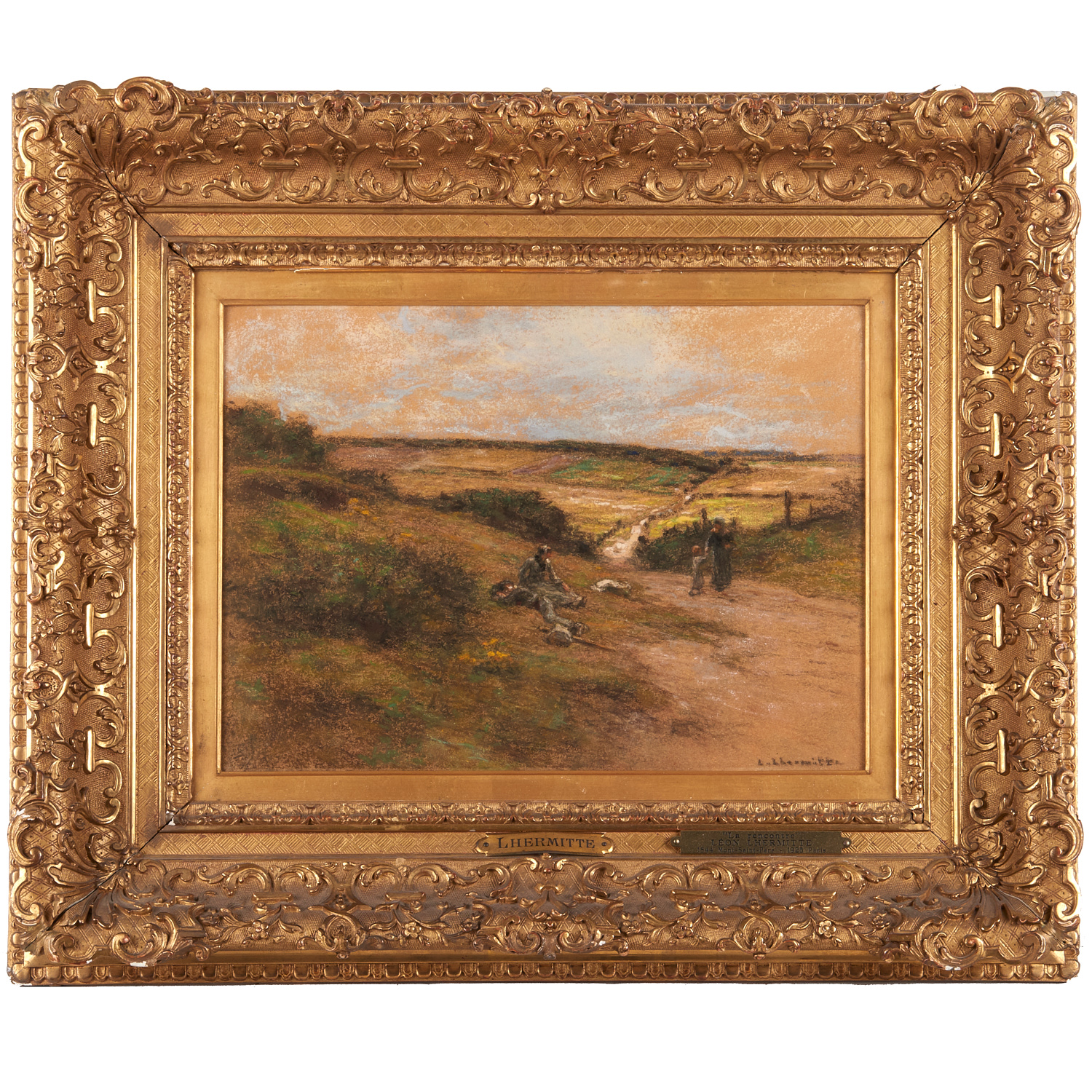 Appraisal: LEON LHERMITTE ATTRIB PASTEL Attributed to Leon Augustin Lhermitte French