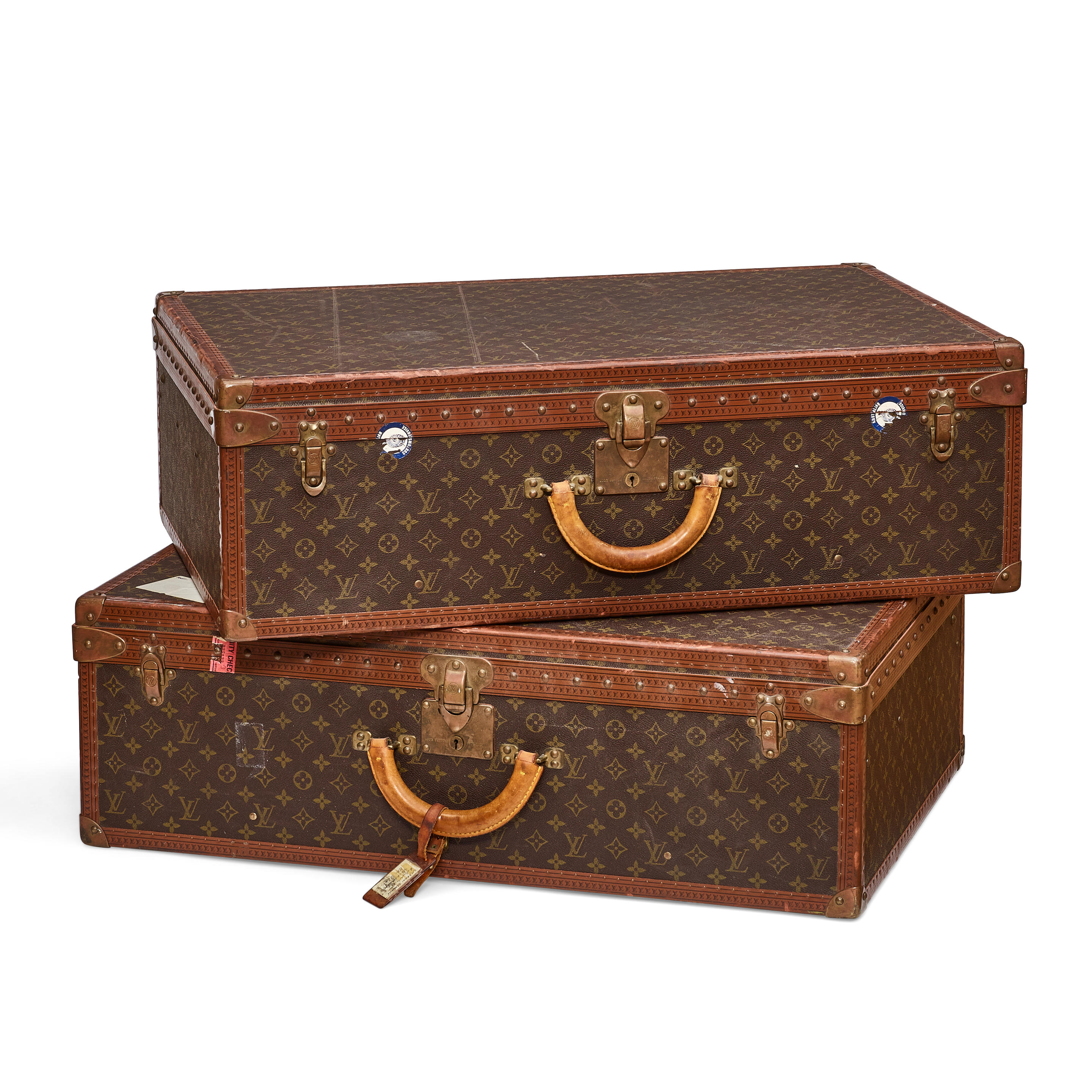 Appraisal: TWO LOUIS VUITTON MONOGRAM CANVAS SUITCASES height in cm width